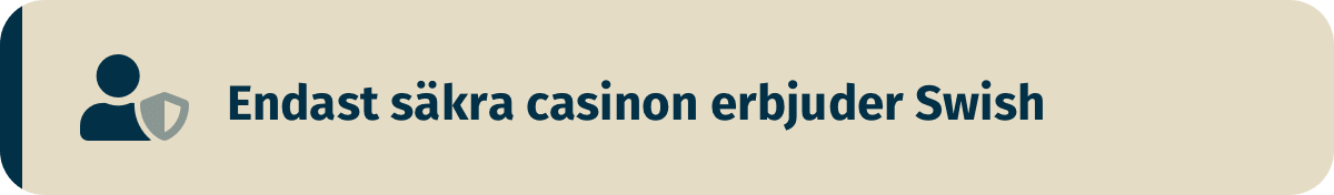 spela säkert på casino med swish